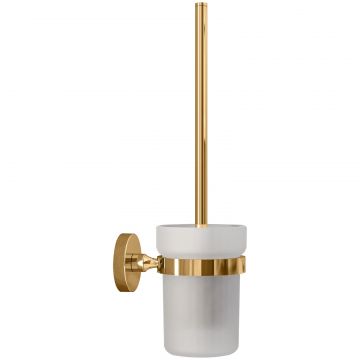 Ершик для унитаза DEKOR BANYO Alina Gold A40 6009 02 настенный, золото, с подставкой и держателем