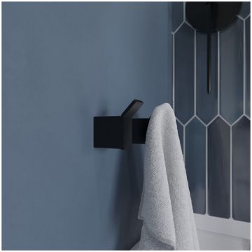Крючок DEKOR BANYO SS 304 Black SS304 008 04 матовый черный, на шурупах
