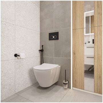 Держатель для туалетной бумаги DEKOR BANYO Alina Black A40 407 04 настенный, матовый черный