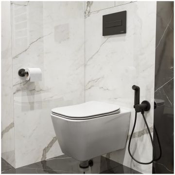 Держатель для туалетной бумаги DEKOR BANYO Alina Black A40 407 04 настенный, матовый черный