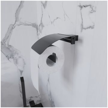 Держатель для туалетной бумаги DEKOR BANYO SS 304 Black SS304 007 01 04 настенный, матовый черный