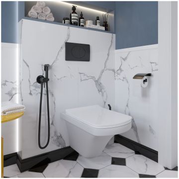 Держатель для туалетной бумаги DEKOR BANYO SS 304 Black SS304 007 01 04 настенный, матовый черный
