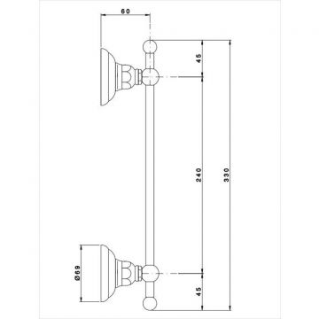 Полотенцедержатель Nicolazzi (Николации) Accessori Classica 30 см подвесной Хром 1483CR