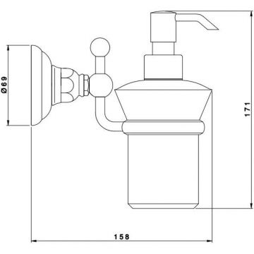 Дозатор для жидкого мыла Nicolazzi (Николации) Accessori Classica подвесной керамический Бронза C1489BZ