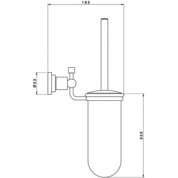 Туалетный ершик подвесной Nicolazzi (Николации) Monte Croce, хром, 1490CR27