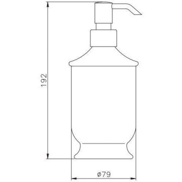 Дозатор для жидкого мыла Nicolazzi (Николации) On Shelf настольный керамический Хром 6006CR