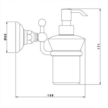 Дозатор для жидкого мыла Nicolazzi (Николации) Accessori Classica подвесной, хром, 1489CR