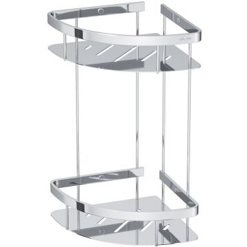 Полка для душа угловая двухъярусная Am.Pm (Ам.Пм) Sense L, хром, A7454200