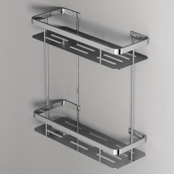 Полка для душа Am.Pm (Ам.Пм) Sense L, двухъярусная, хром, A7453200