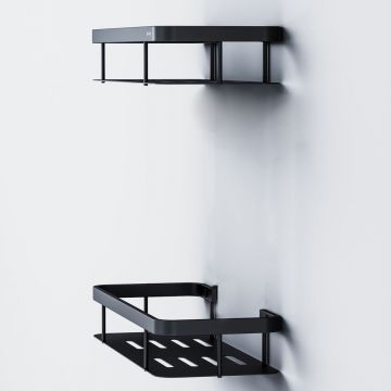 Полка для душа Am.Pm (Ам.Пм) Sense L, двухъярусная, черный, A7453222