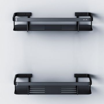 Полка для душа Am.Pm (Ам.Пм) Sense L, двухъярусная, черный, A7453222