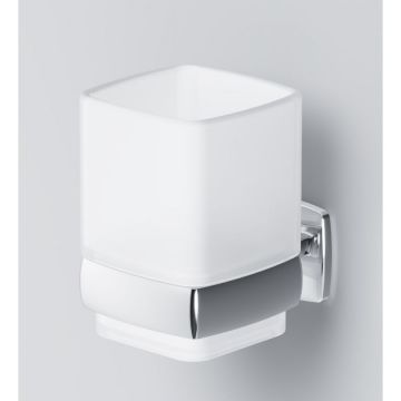 Стакан стеклянный Am.Pm (Ам.Пм) Gem с настенным держателем, хром, A9034300