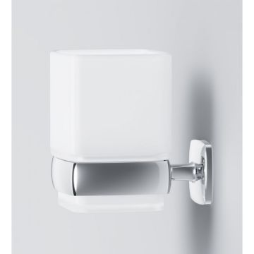 Стакан стеклянный Am.Pm (Ам.Пм) Gem с настенным держателем, хром, A9034300