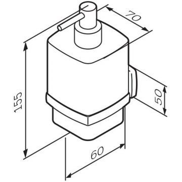 Диспенсер для жидкого мыла Am.Pm (Ам.Пм) Gem стекло, черный, A9036922