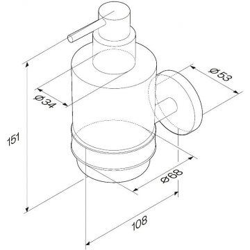 Диспенсер для жидкого мыла Am.Pm (Ам.Пм) X-Joy стекло, настенный, черный, A85A36922