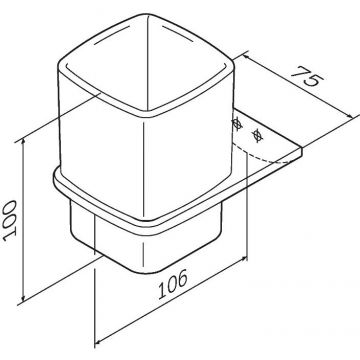 Стеклянный стакан Am.Pm (Ам.Пм) Inspire V2.0, настенный держатель, черный, A50A34322