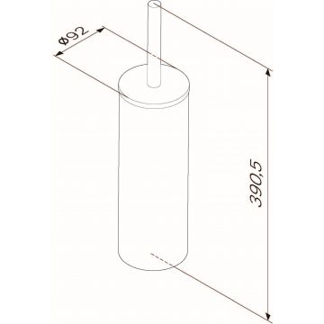 Стойка с туалетной щеткой Am.Pm (Ам.Пм) Sense L, сталь, нержавеющая сталь, A7433500