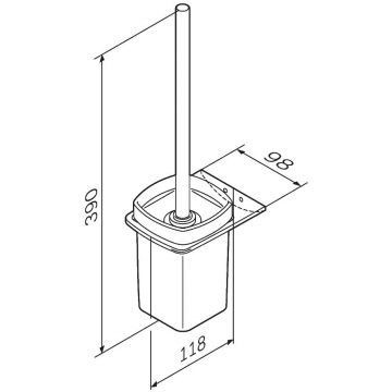 Стойка с туалетной щеткой Am.Pm (Ам.Пм) Inspire V2.0, хром,хром, A50A33400