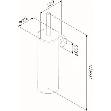 Стойка с туалетной щеткой Am.Pm (Ам.Пм) Sense L, сталь, нержавеющая A7433600