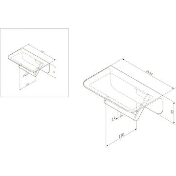 Держатель для туалетной бумаги с полкой Am.Pm (Ам.Пм) Sensation, хром, A30341500