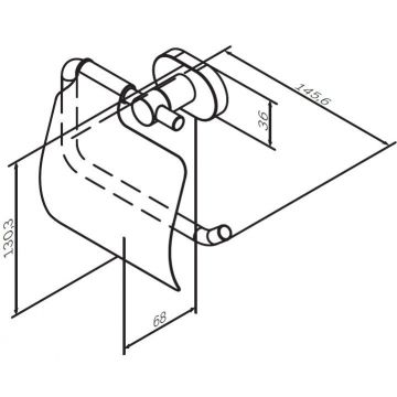 Держатель для туалетной бумаги с крышкой Am.Pm (Ам.Пм) Sense L, хром, A74341400