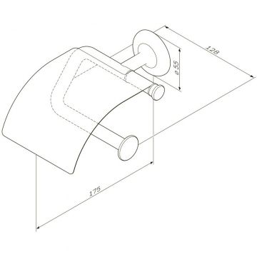 Держатель для туалетной бумаги Am.Pm (Ам.Пм) Like хром, крышка, A80341500