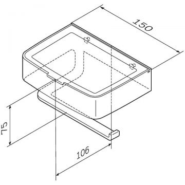Держатель для туалетной бумаги Am.Pm (Ам.Пм) Inspire V2.0, черный, коробка, A50A341522