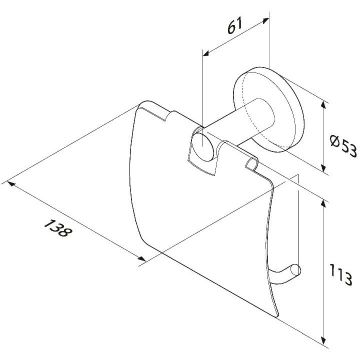 Держатель для туалетной бумаги Am.Pm (Ам.Пм) X-Joy хром, крышка, A85A341400