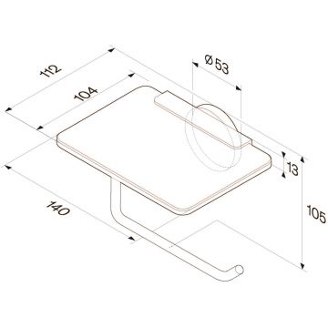 Держатель для туалетной бумаги с полкой Am.Pm (Ам.Пм) X-Joy хром, A85A341500