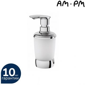 Диспенсер для жидкого мыла Am.Pm (Ам.Пм) Sensation, стекло, отдельно стоящий, хром, A3031900