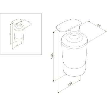 Диспенсер для жидкого мыла Am.Pm (Ам.Пм) Sensation, стекло, отдельно стоящий, хром, A3031900
