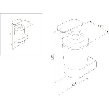 Диспенсер для жидкого мыла Am.Pm (Ам.Пм) Sensation, стекло, настенный, хром, A3036900