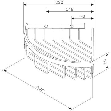 Корзина для душа угловая Am.Pm (Ам.Пм) Sense L, хром, A7452100