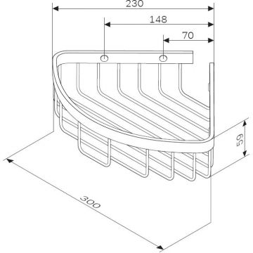 Корзина для душа угловая двухъярусная Am.Pm (Ам.Пм) Sense L, черный, A7452222