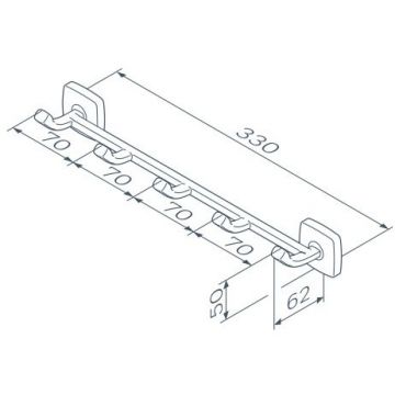Набор крючков для полотенец Am.Pm (Ам.Пм) Gem хром, A9035900