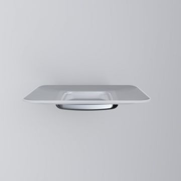 Мыльница настенная стеклянная Am.Pm (Ам.Пм) Inspire V2.0, хром, держатель, A50A34200