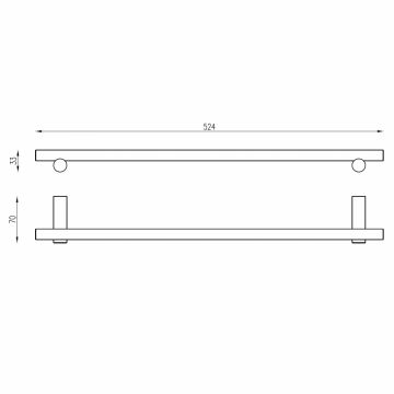 Полотенцедержатель Abber (Аббер) Osten 316 AA1856BST сталь брашированная