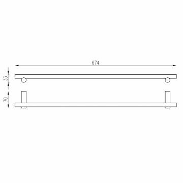Полотенцедержатель Abber (Аббер) Osten 316 AA1857BST сталь брашированная