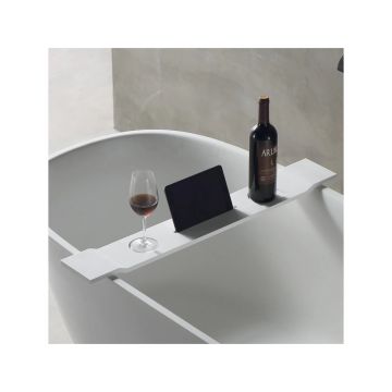 Полка для ванны Abber (Аббер) Stein AS1601 белая матовая