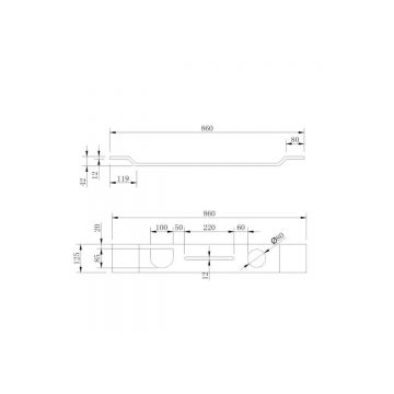 Полка для ванны Abber (Аббер) Stein AS1601 белая матовая