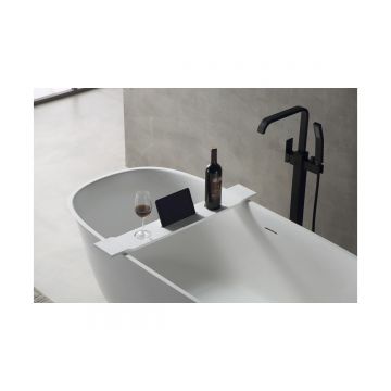 Полка для ванны Abber (Аббер) Stein AS1601 белая матовая