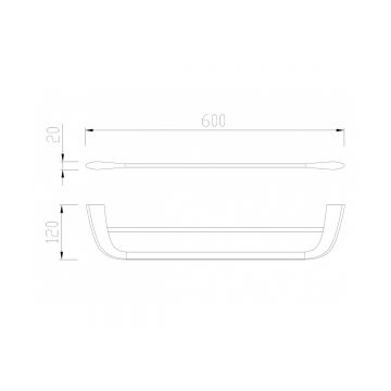 Полотенцедержатель двойной Abber (Аббер) Nord AA1553 хром