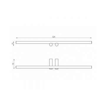 Полотенцедержатель двойной Abber (Аббер) Osten 316 AA1855BST сталь брашированная