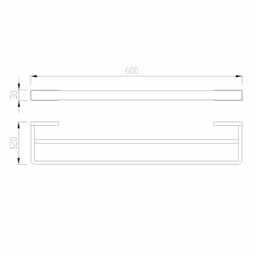Полотенцедержатель двойной Abber (Аббер) Westen AA1757B черный матовый