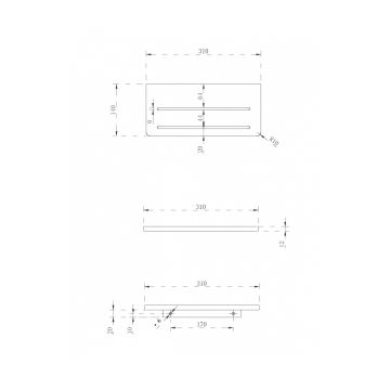 Полочка для ванной комнаты Abber (Аббер) Stein AS1653 белая матовая
