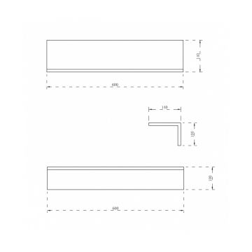 Полочка для ванной комнаты Abber (Аббер) Stein AS1654 белая матовая