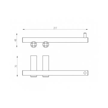 Бумагодержатель Abber (Аббер) Osten 316 AA1831BG золото брашированное
