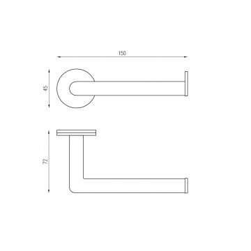 Бумагодержатель Abber (Аббер) Pol 316 AA1931BRG розовое золото брашированное
