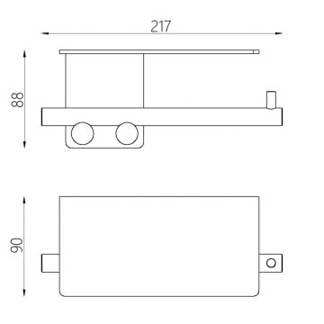 Бумагодержатель с полкой Abber (Аббер) Osten 316 AA1830BST сталь брашированная