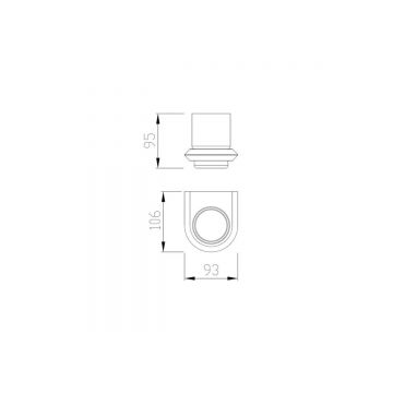 Стакан для зубных щеток Abber (Аббер) Nord AA1556 хром